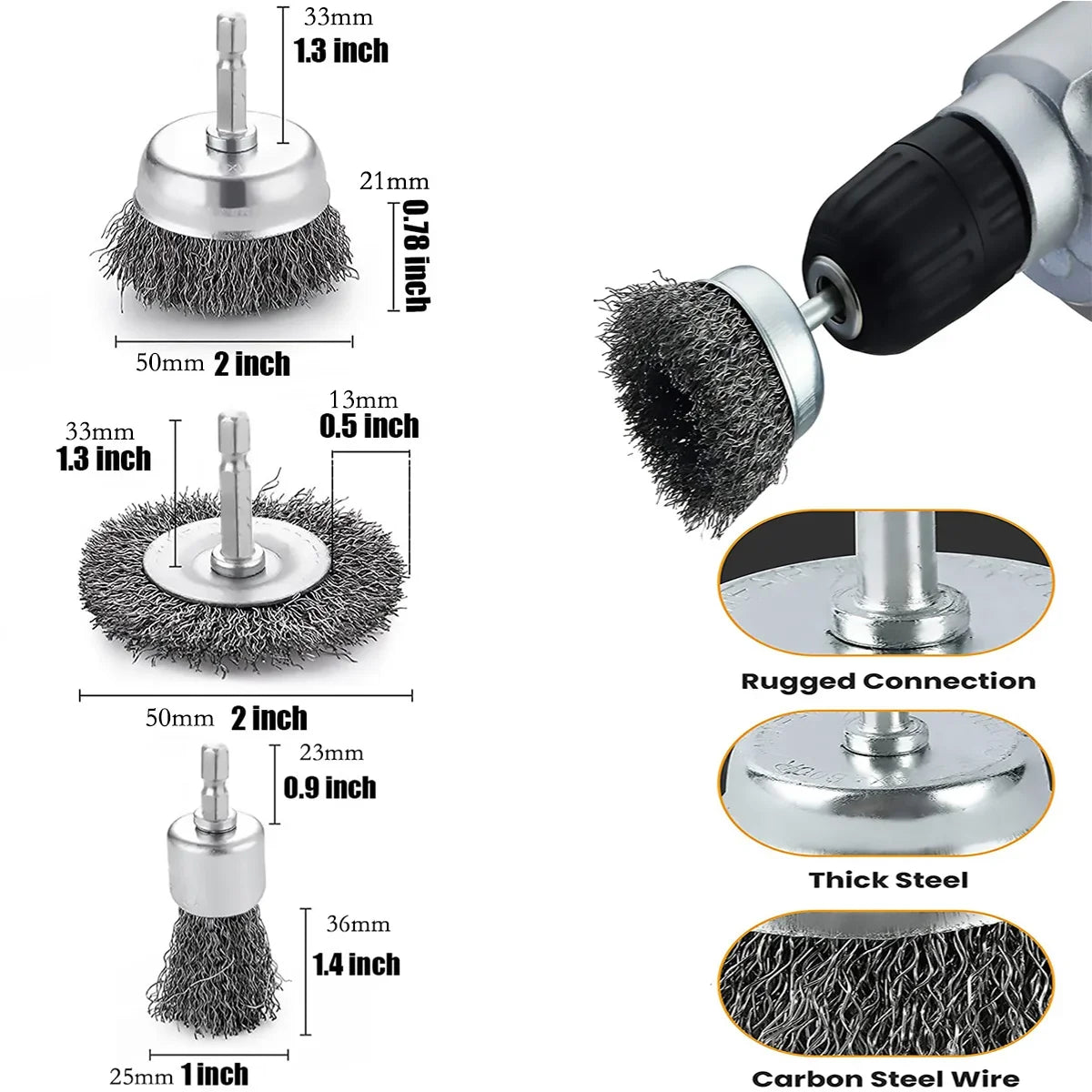 Wire Brush Wheel Crimped Wire Wheel Drill Accessory