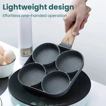 Egg Frying Pan Non-Stick 4-Hole Design for Eggs Burgers Pancakes