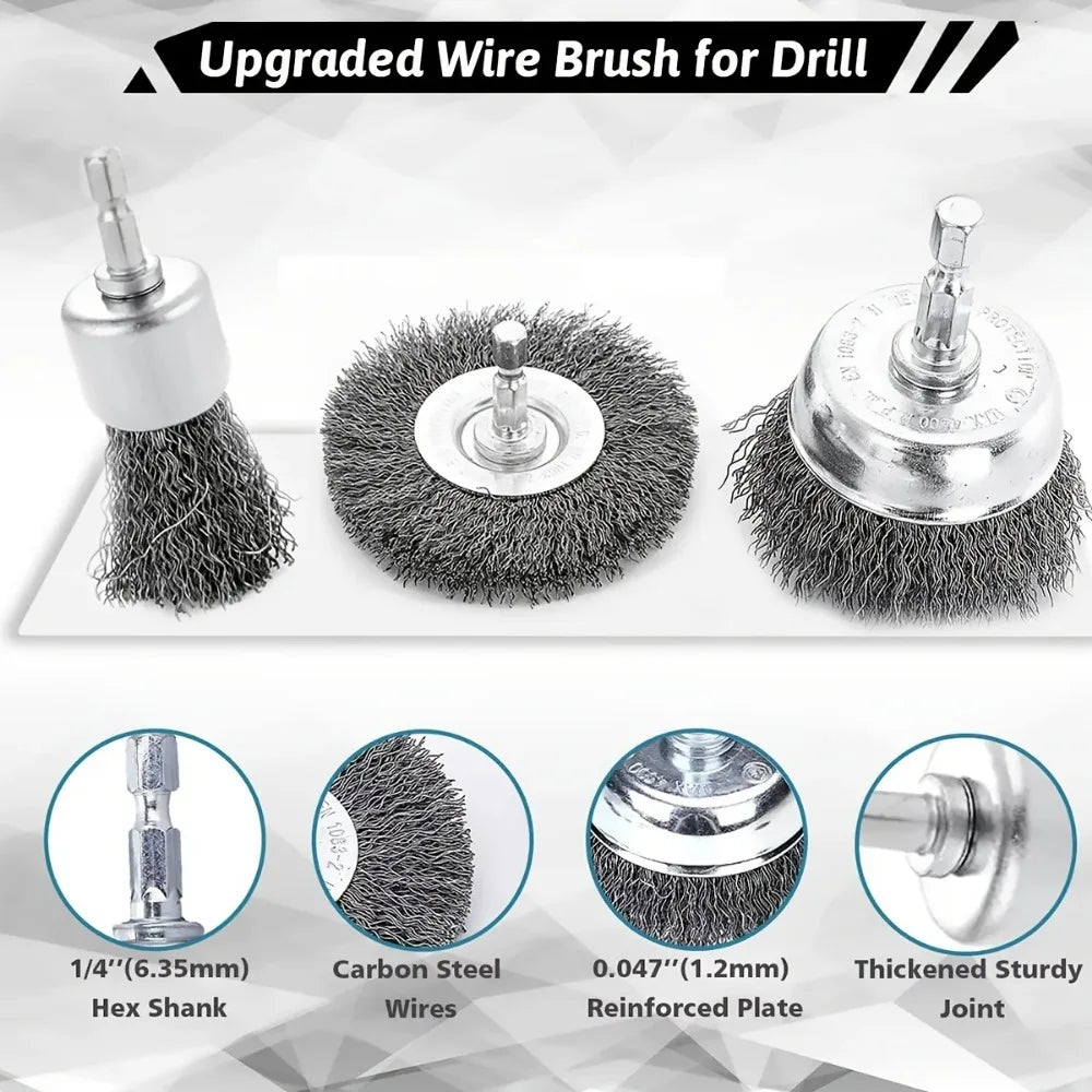 Wire Brush Wheel Crimped Wire Wheel Drill Accessory